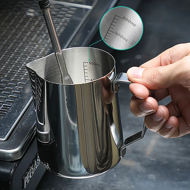 Barista Milk Jug - Stainless Steel Milk Frothing Jug With