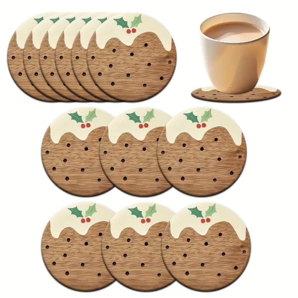 Xbloom Coffee Tea - Wooden Cup Coasters Set Pudding Style