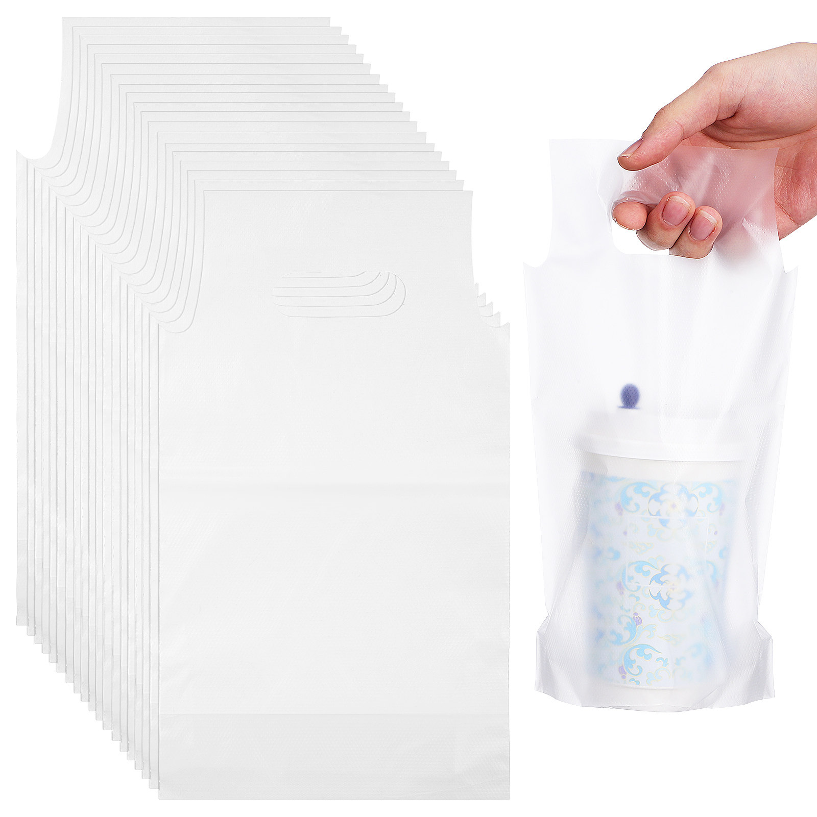 500Pcs Transparent Takeout Bev - Coffee Tea With Milk 评论和价格