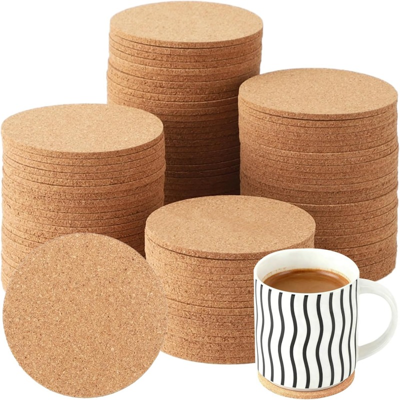 Natural Wooden Round Cork Coas - Xbloom Coffee Tea 评论和价格
