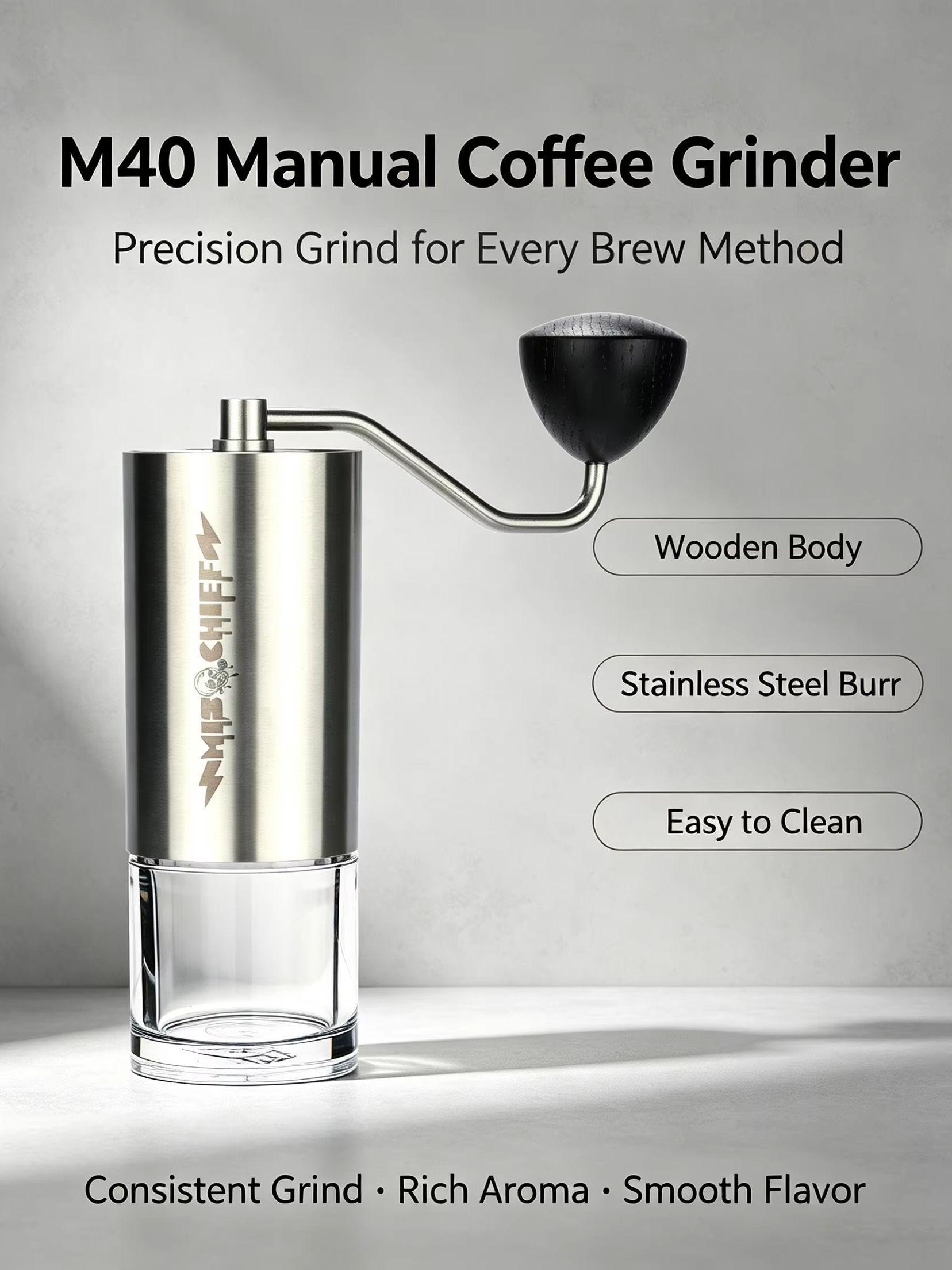 MisChief M40 Manual Coffee Gri - Burr Hand Grinder 评论和价格
