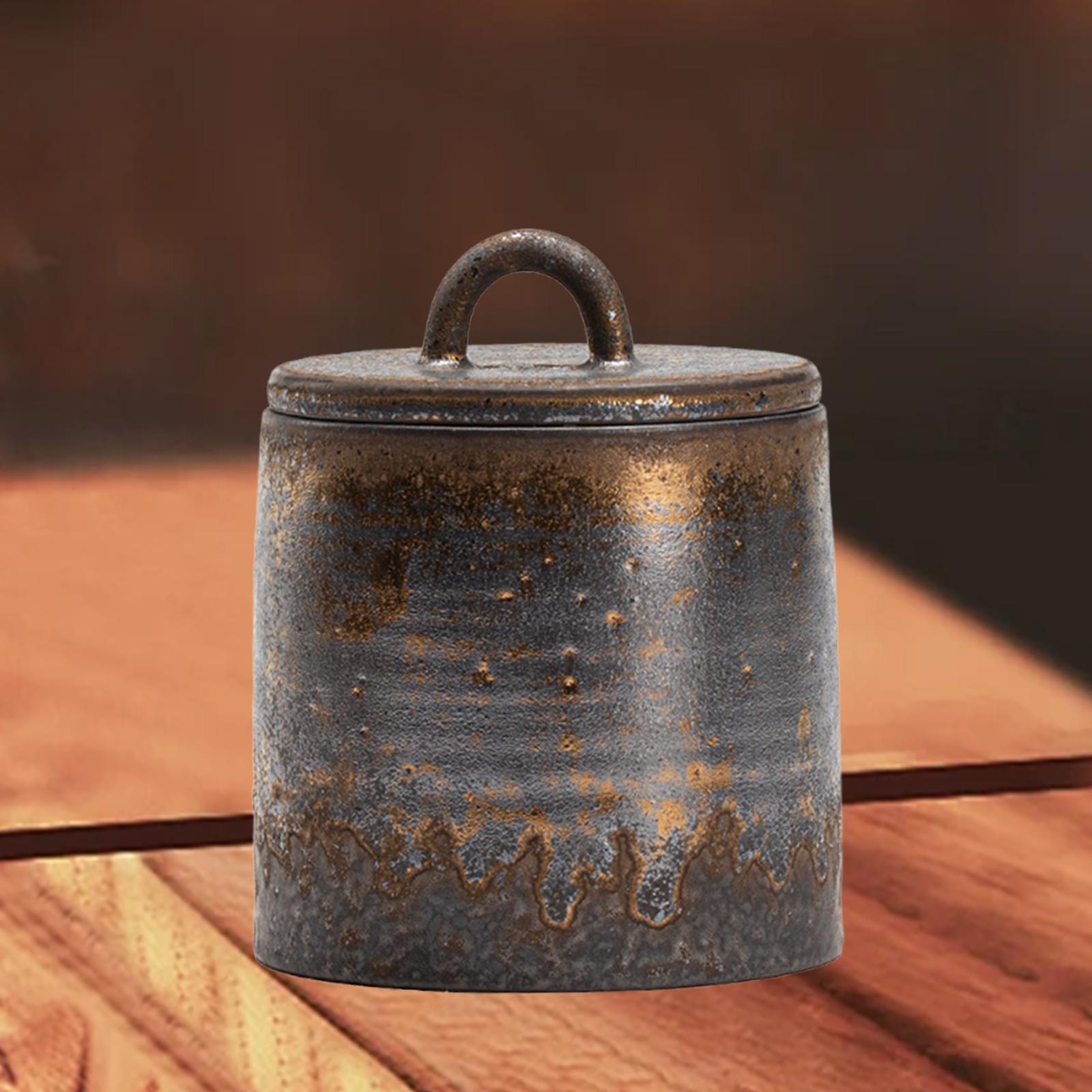 Ceramic Tea Canister with Airt - Coffee Tea Sugar 评论和价格