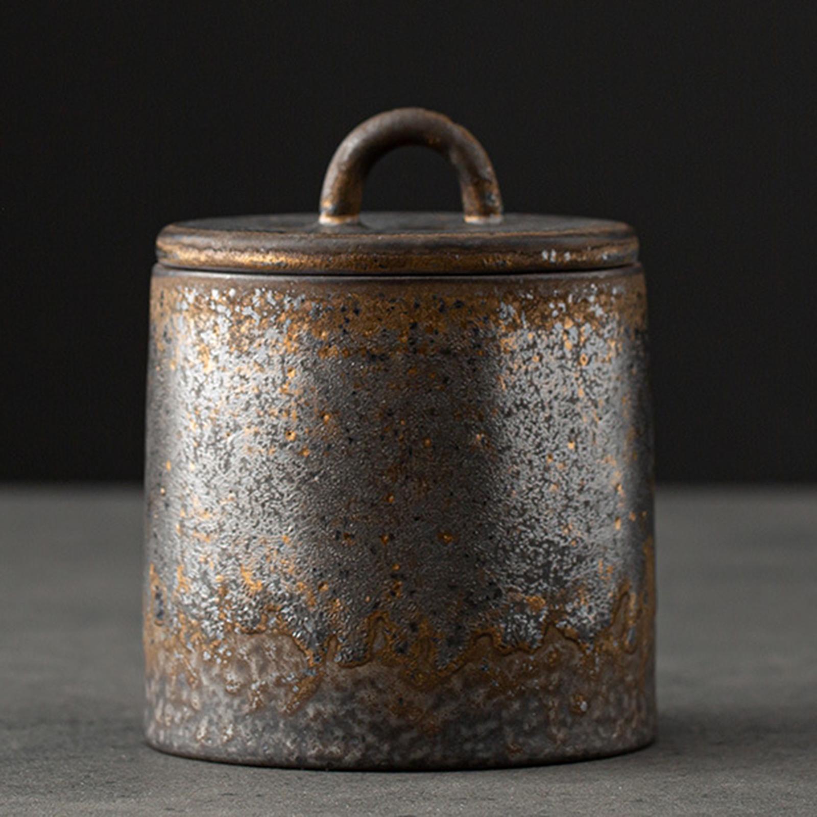 Ceramic Tea Canister with Airt - Coffee Tea Sugar 评论和价格