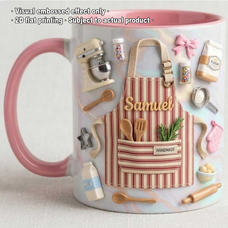 Custom Baker Mug 2D Print Pers - Coffee Tea Name 评论和价格