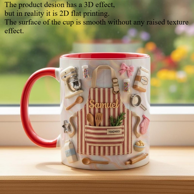 Custom Baker Mug 2D Print Pers - Coffee Tea Name 评论和价格