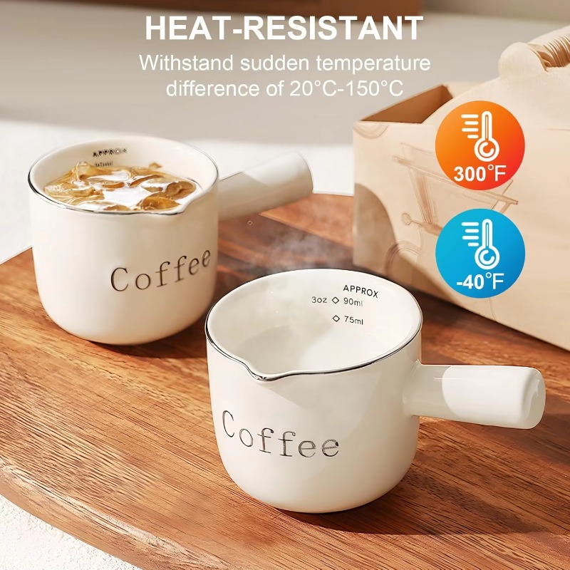 Mini Ceramic Coffee Cup with H - Coffee Tea With Milk 评论和价格