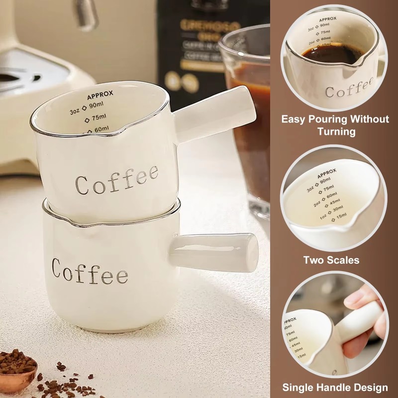 Mini Ceramic Coffee Cup with H - Coffee Tea With Milk 评论和价格