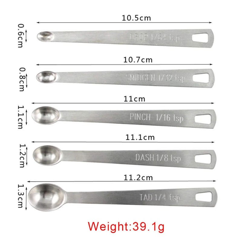 5pcs/Set Small Measuring Spoon - Coffee Tea And Sugar Set 评论和价格