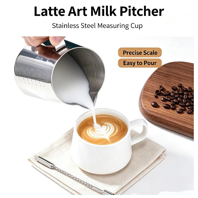 Stainless Steel Milk Frother J - Barista Milk Jug 评论和价格