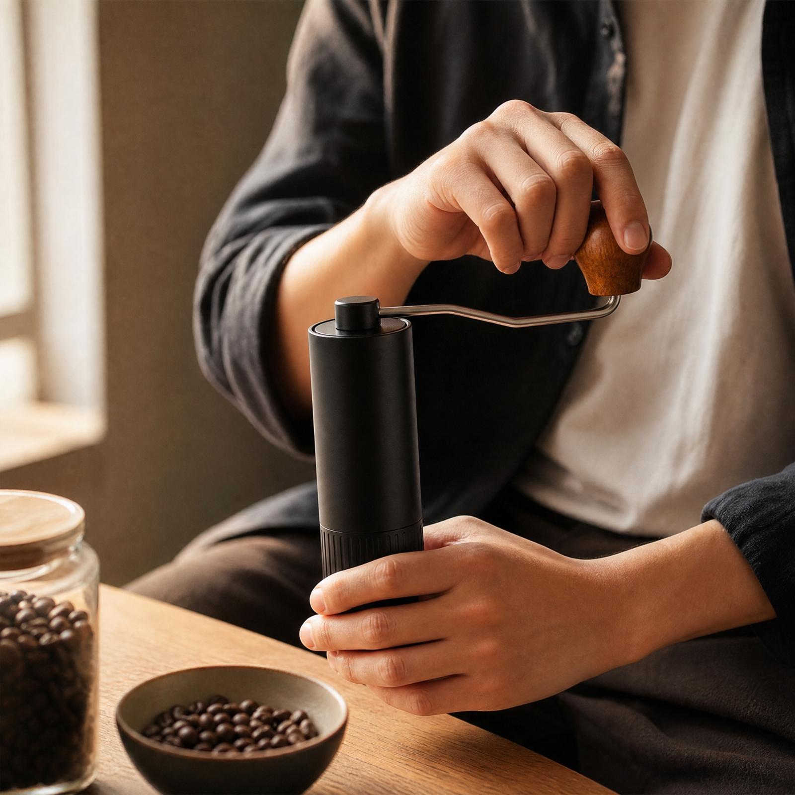 Hand Crank Coffee Grinder with - Burr Hand Grinder 评论和价格