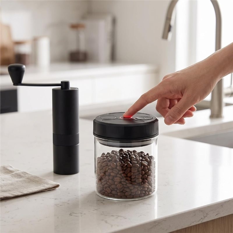Automatic Vacuum Coffee Canist - Coffee Tea Sugar 评论和价格
