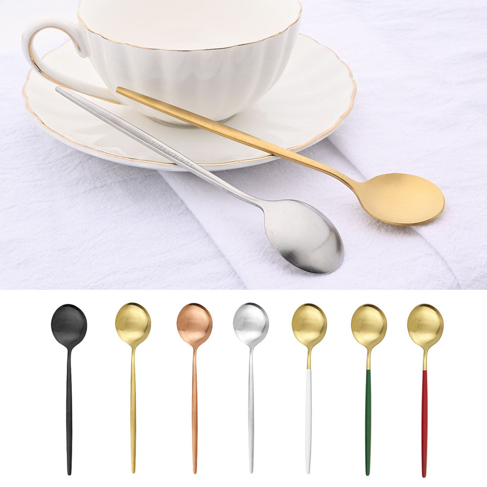 6Pcs Small Matte Spoon Tea Cof - Coffee Tea And Sugar Set 评论和价格