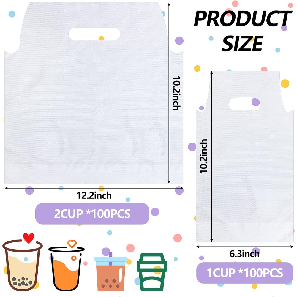200 Clear Plastic Cup Carrier  - Coffee Tea Images 评论和价格