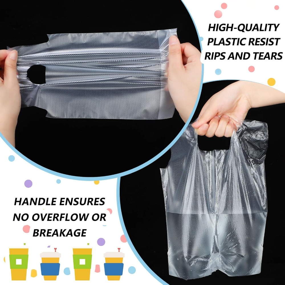 200 Clear Plastic Cup Carrier  - Coffee Tea Images 评论和价格