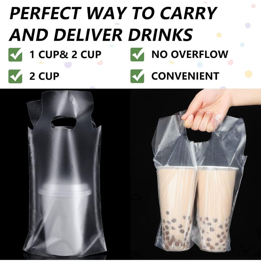 200 Clear Plastic Cup Carrier  - Coffee Tea Images 评论和价格