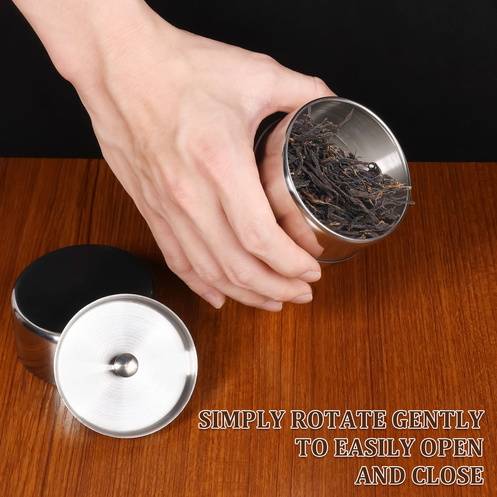 Stainless Steel Tea Leaf Tins  - Coffee Tea Sugar 评论和价格