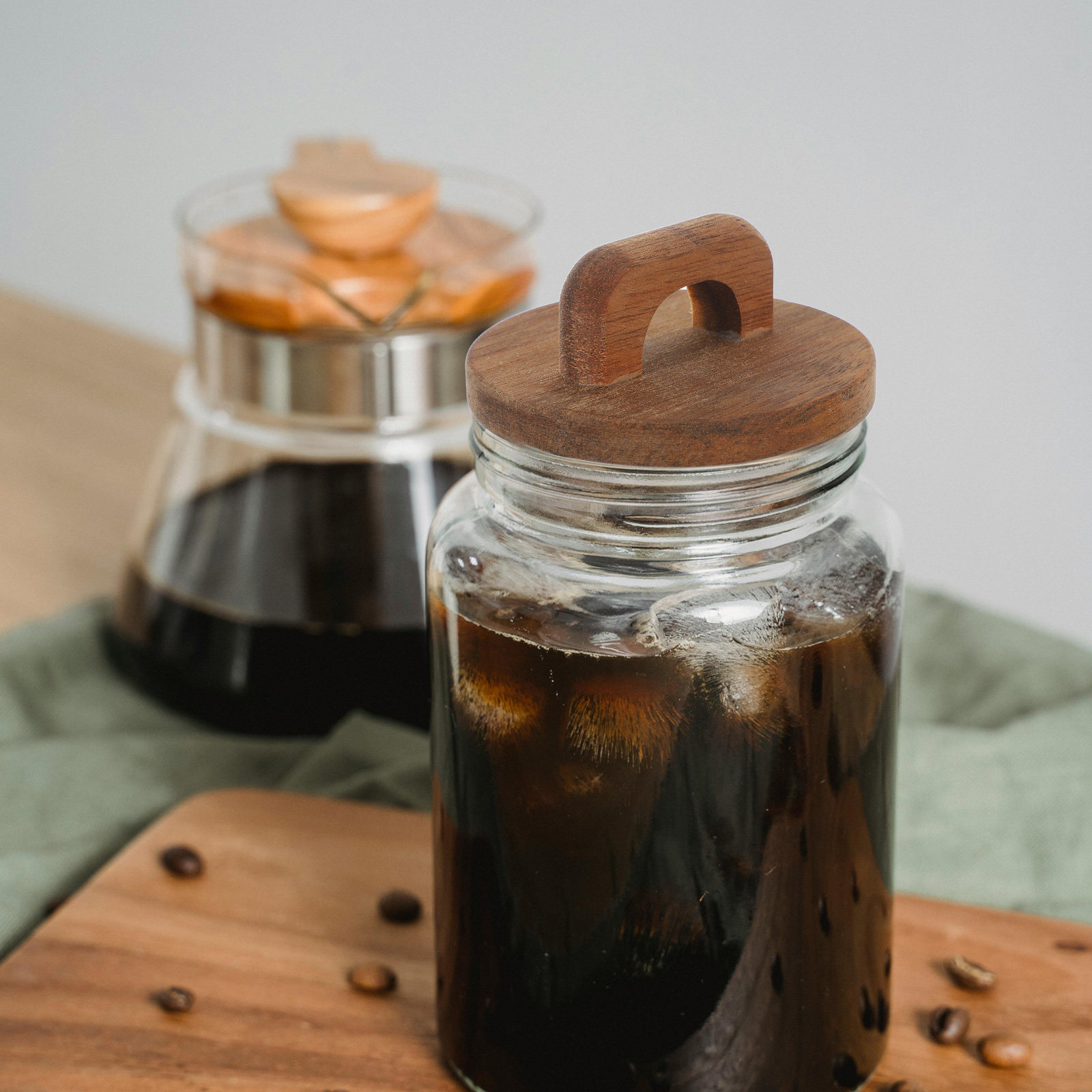 4Pcs Acacia Wood Airtight Jar  - Coffee Tea Sugar 评论和价格
