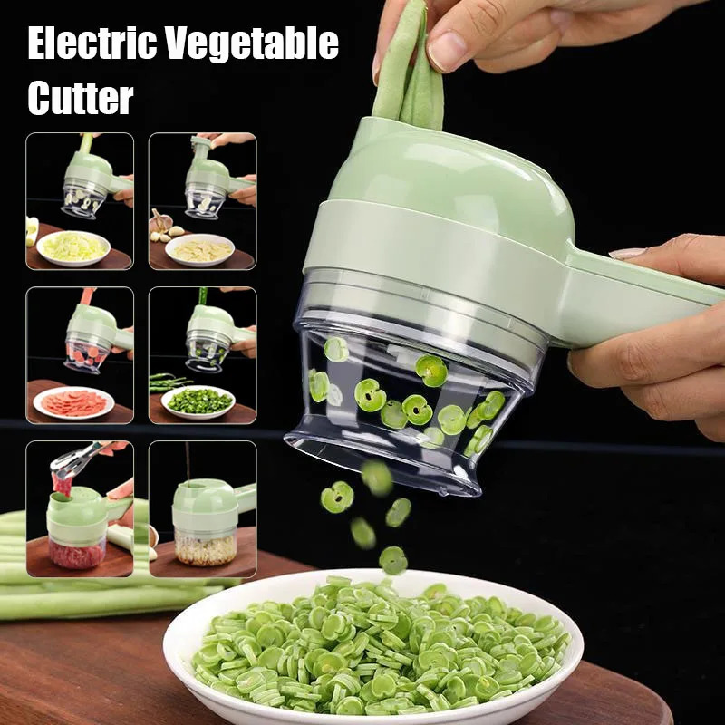 4 IN 1 Electric Vegetable Cutt - Burr Hand Grinder 评论和价格