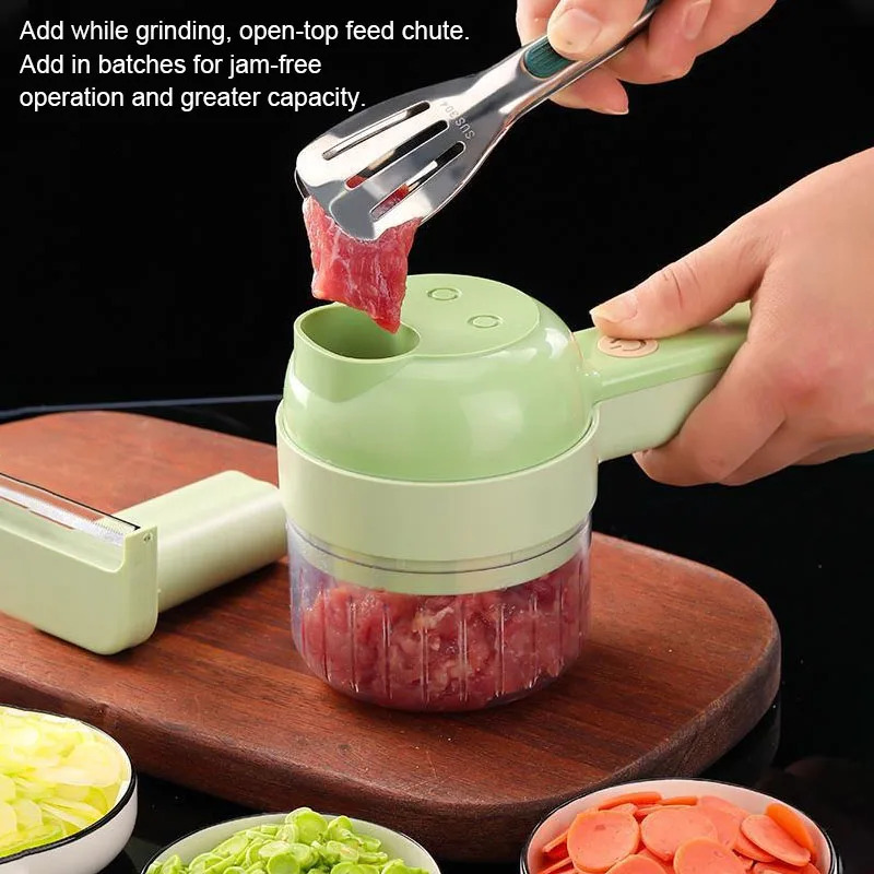 4 IN 1 Electric Vegetable Cutt - Burr Hand Grinder 评论和价格