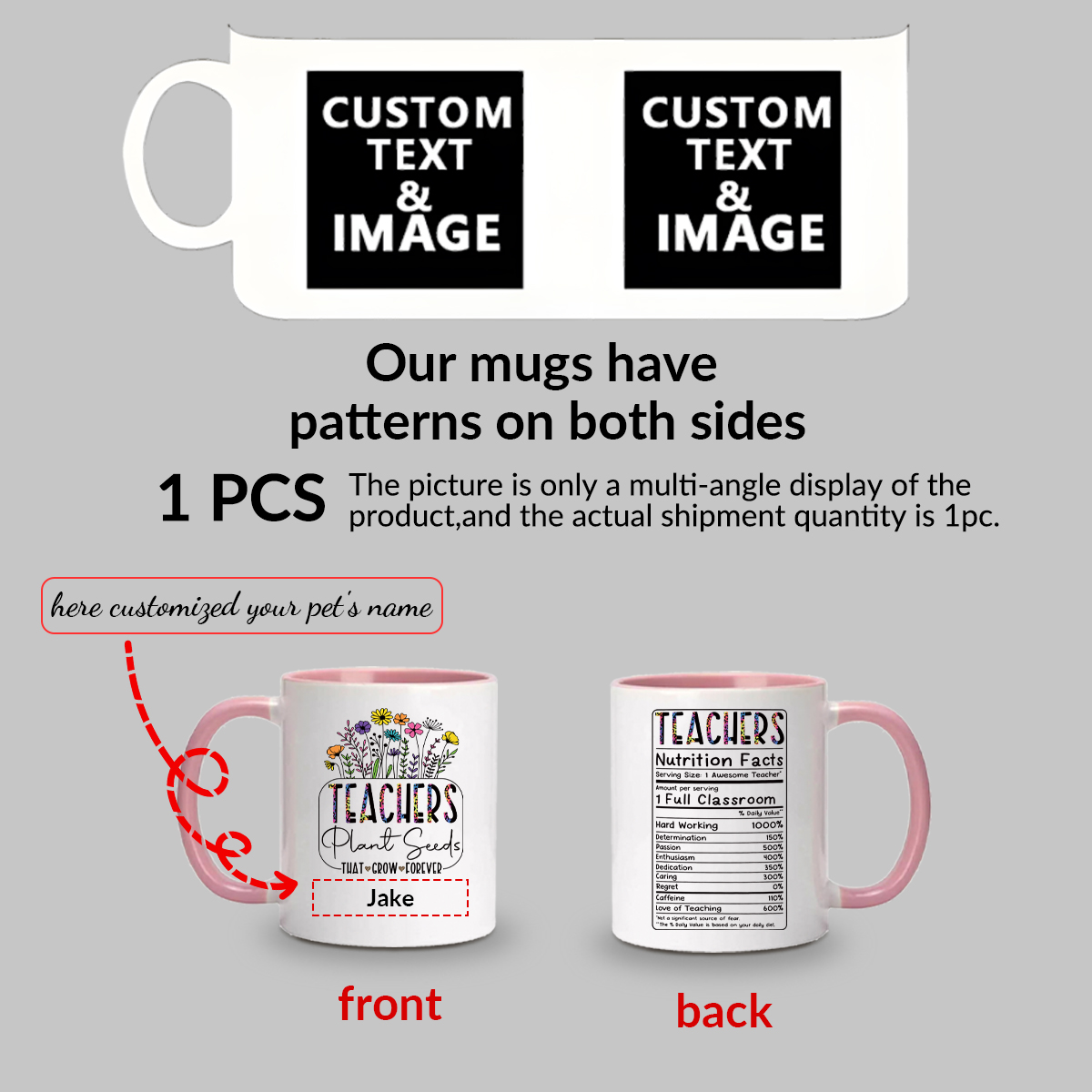 1pc Customize Name Personalise - Coffee Tea Name 评论和价格